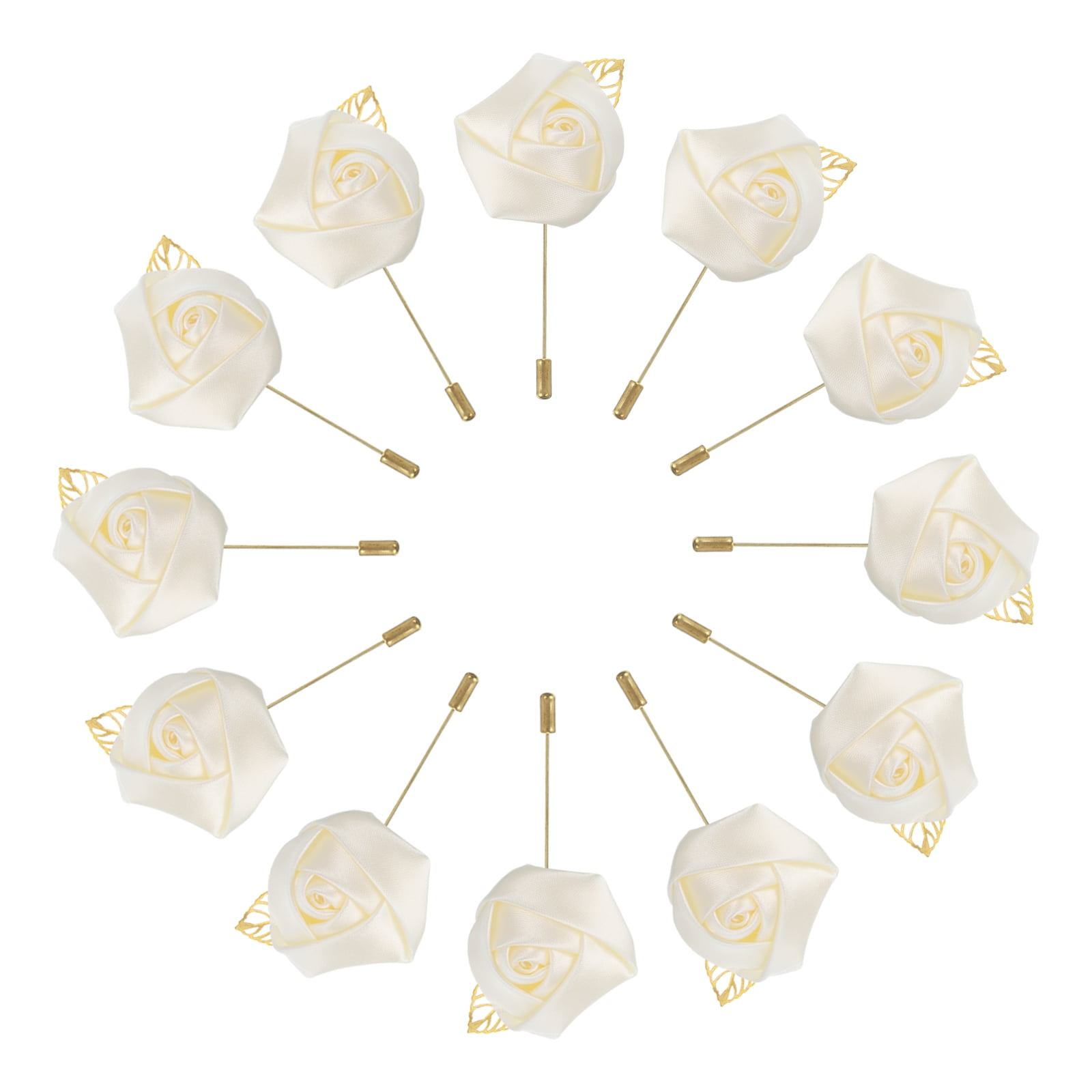 Sourcing Map 6Pcs Groom Boutonnieres Rose Boutonnieres Pins