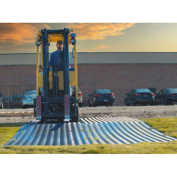 12 Pcs Ground Protection Mats - Black, 2' x 8', Heavy Equipment Mats w/ 22 Pcs Single Connectors