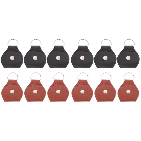 12 Pcs Guitar Picks Set with Keychain Bag, Ukulele Picks, Zinc Alloy Button Accessories for Musicians