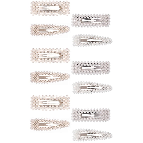12 Pcs Hair Accessories Clip Grace Hairpin Women's White