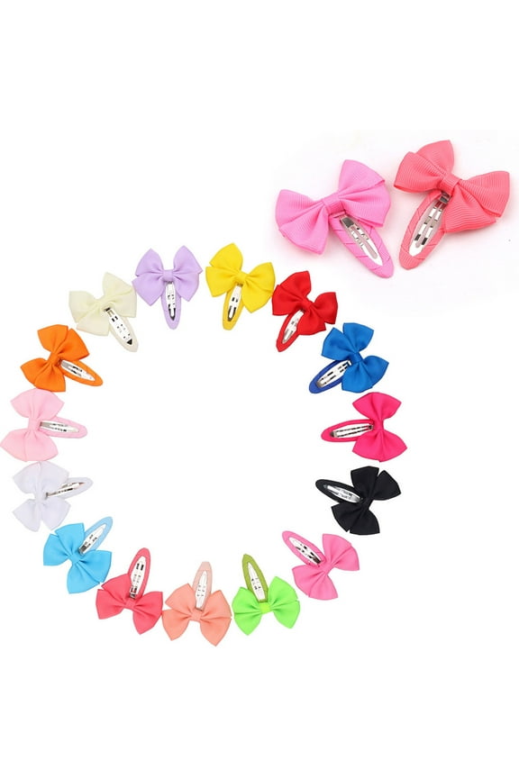 12 Pcs Hair Bows for Girls Mini Claw Clips Jeans Surprise Gift Child