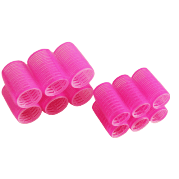 12 Pcs Hair Rollers, Self Grip Velcro Rollers Heatless Styling Tools with Duckbill Clips  for Long Medium Short Hair