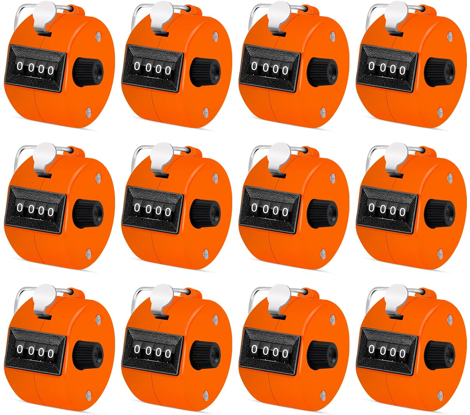 12 Pcs Hand Tally Counter 4Digit Lap Counter Clicker, Manual