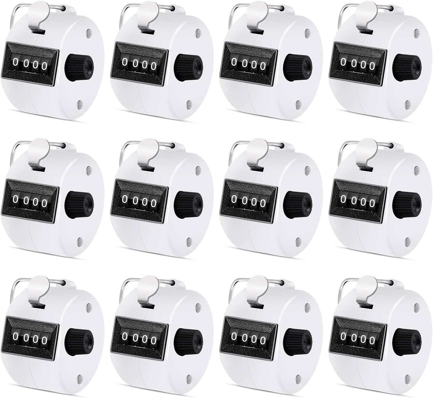  12 Pcs Hand Tally Counter 4-Digit Lap Counter Clicker, Manual  Mechanical Handheld Pitch Click Counter with Finger Ring for School Golf &  Knitting Row Croche, Black : Sports & Outdoors