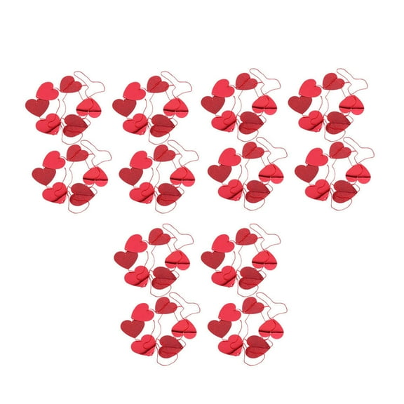 12 Pcs Heart Garland Love Hanging String Candles Office