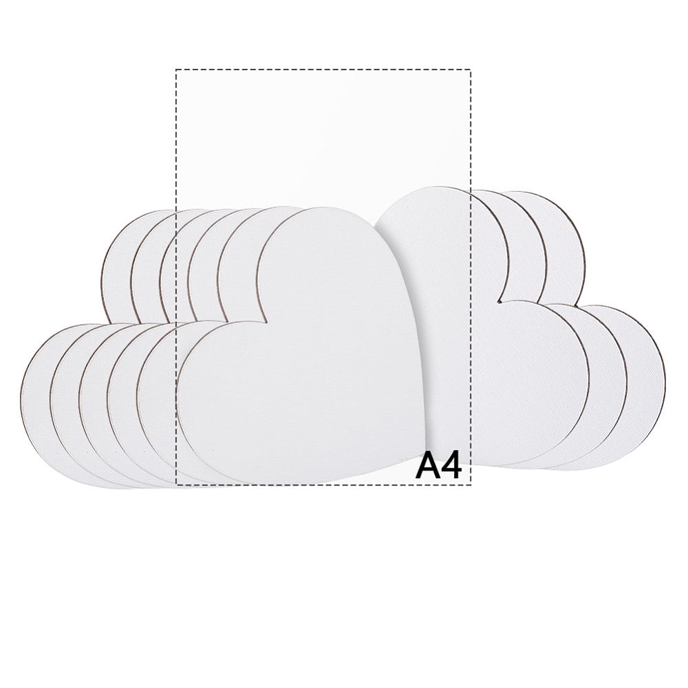 12 Pcs Heart Painting Canvas Panels 5.9inch Blank Canvas Drawing Boards for Oil Acrylic Painting Students Artist Hobby Painters and Beginners 15x15cm