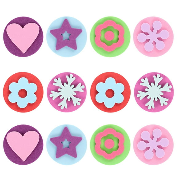 12 Pcs Heart Shaped Sponge Stamp Stamping Painting Stamps Toddler Child 1.5X4CM