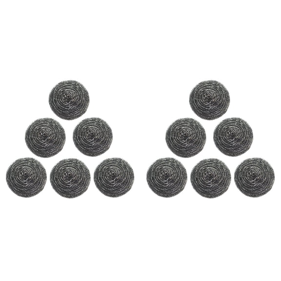 12 Pcs Heavy Duty Stainless Steel Scrubber | Non-Scratch Steel Wool Pads for Pots, Grill Grates & Oven Racks, Kitchen Dishwashing | Rust-Free & individually Wrapped