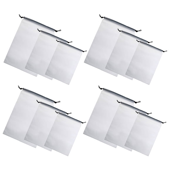 12 Pcs Home Storage Translucent Drawstring Bag Clear Makeup Bags Pouch Small Travel Packing Sheer Bathing Suit