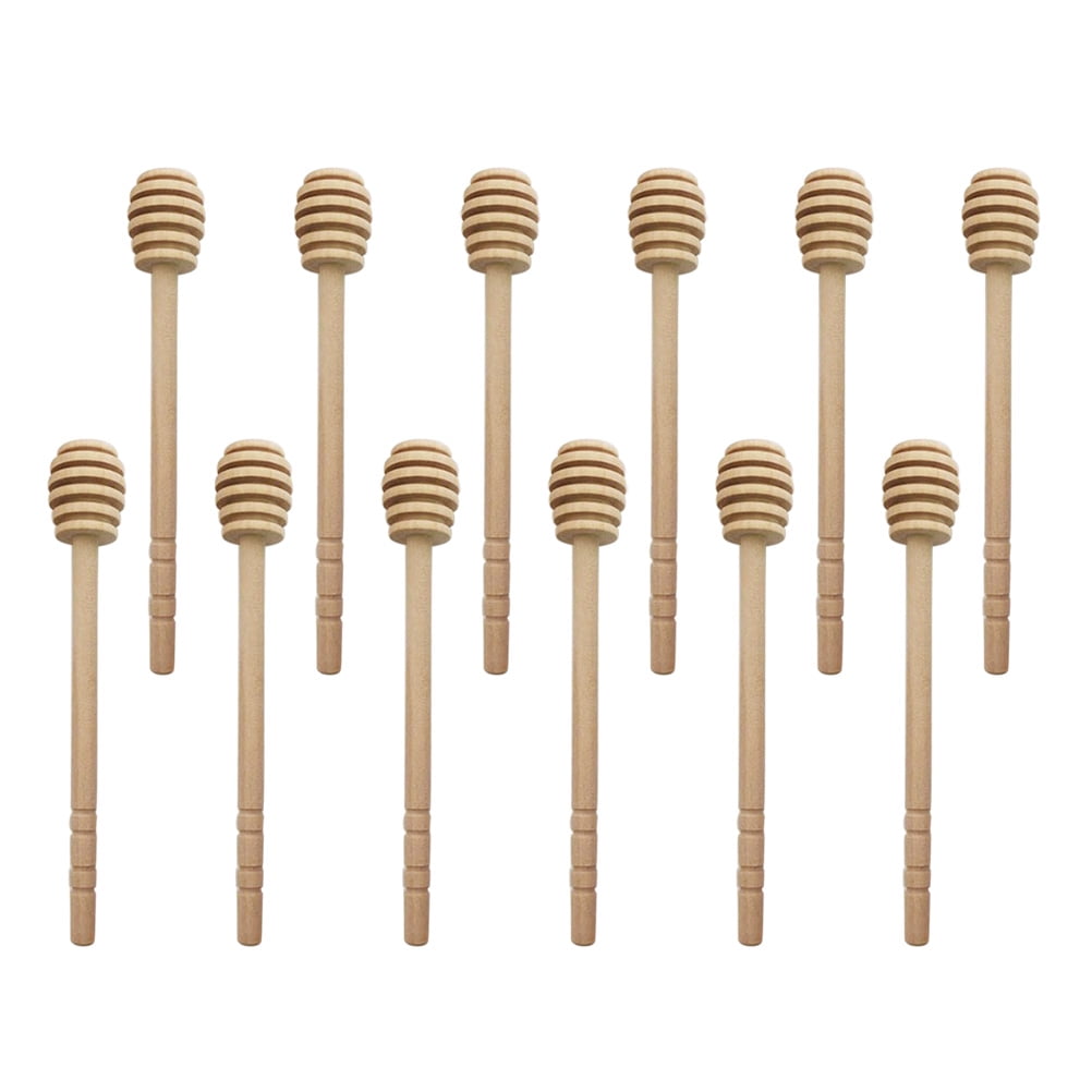 12 Pcs Honey Stir Sticks Extractor Stirrer Wooden Stirrers Syrup Stirring Spoon