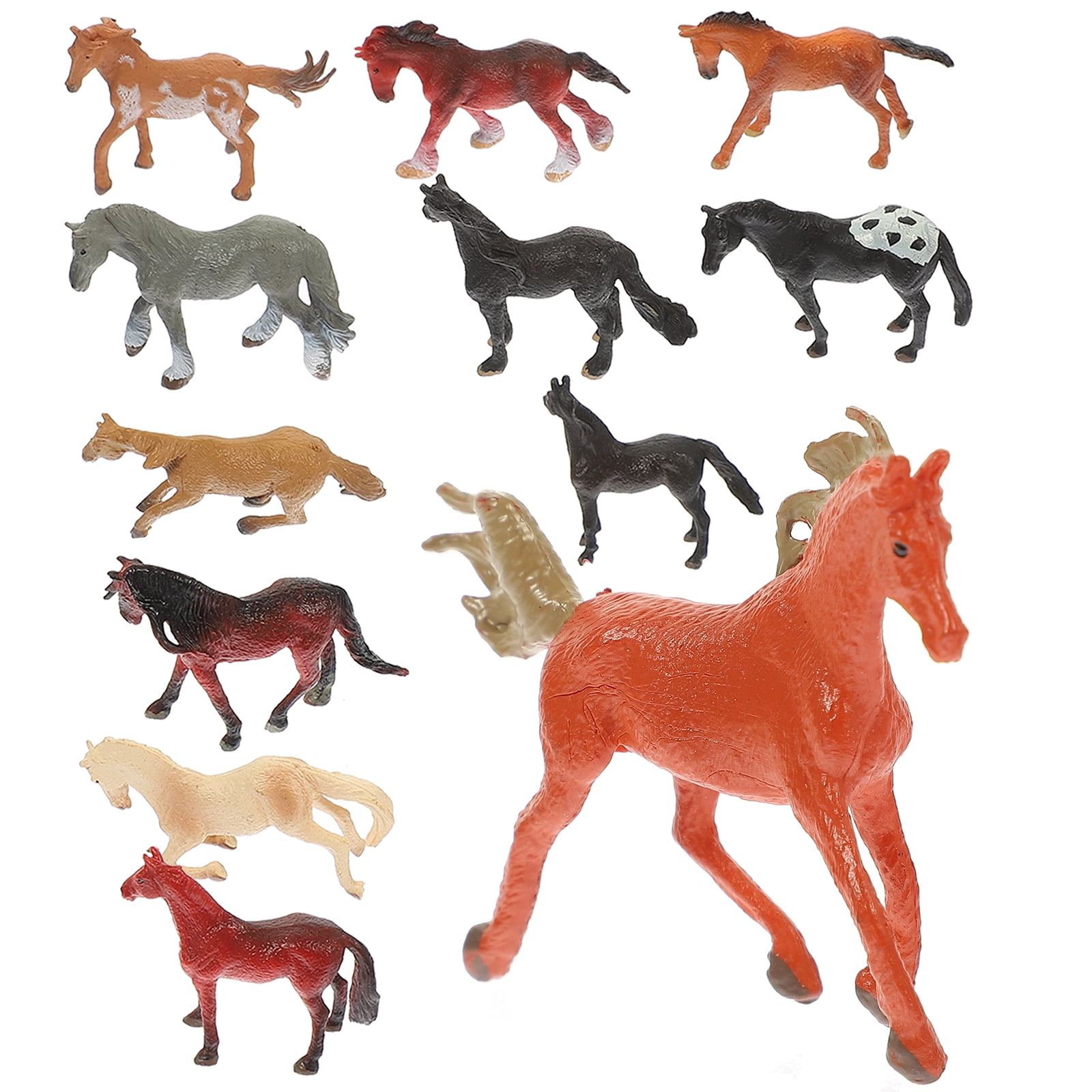 Assorted Color Plastic Horse Figurine Set for Kids
