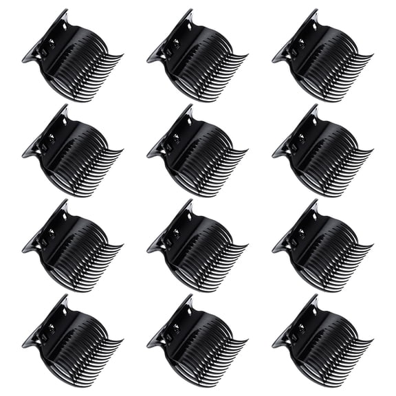 12 Pcs Hot Roller Clips Plastic Hair Curler Claw Clips for Sectioning Styling Creating Voluminous Curls Lightweight Styling Accessories for Home Travel Use DIY Hairstyling Bridal Party Looks