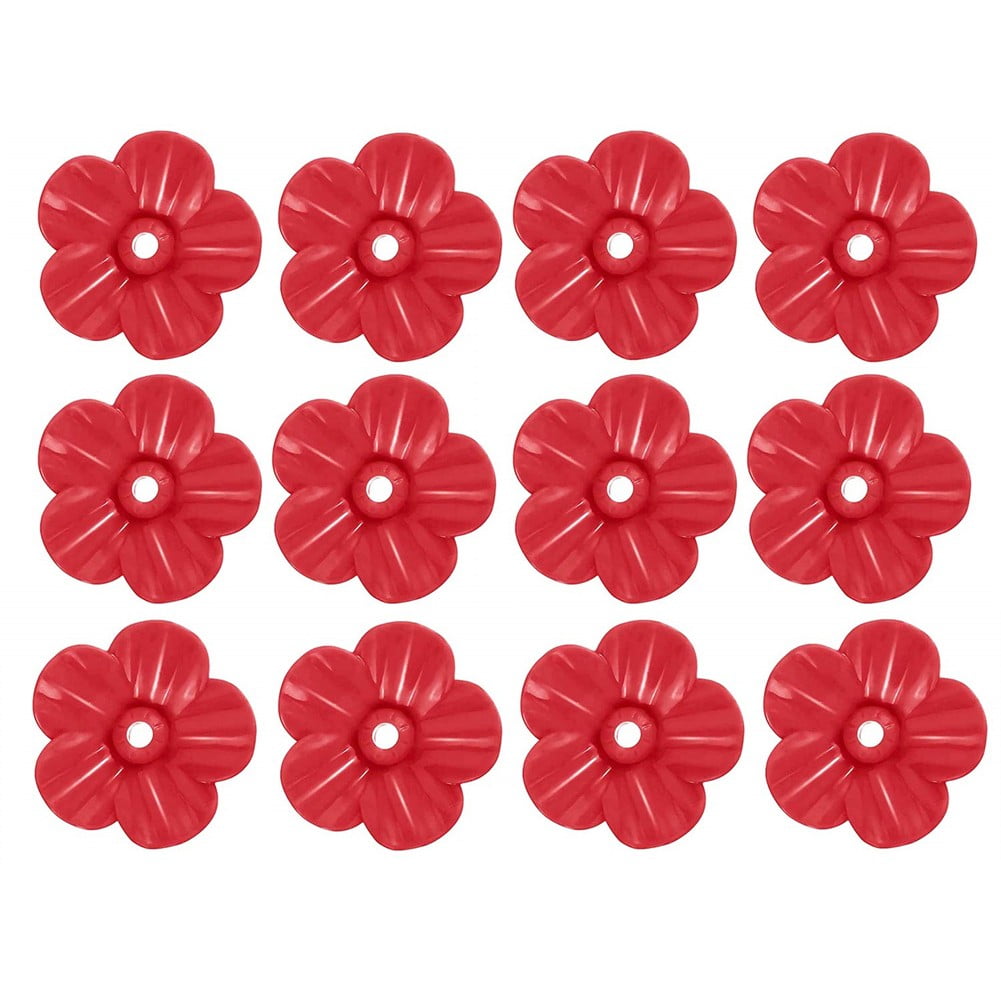 12 Pcs Hummingbird Feeder Replacement Flowers, Hummingbird Feeder
