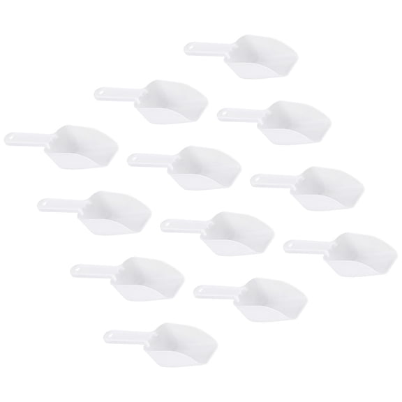 MEIBUTYUP 12pcs White Plastic Measuring Scoops Set Multipurpose Kitchen Measuring Tools for Cooking Baking