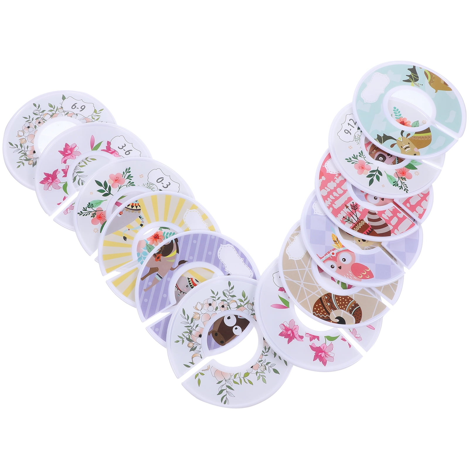 12 Pcs Infant Hangers Size Separator Clothes Divider Dividing Line Plastic Child Baby