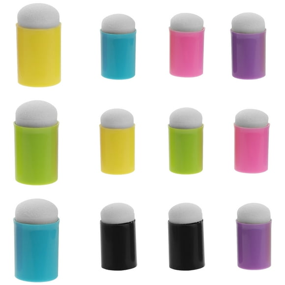 12 Pcs Ink Blending Tool Finger Painting Sponge Airbrush Palette Child