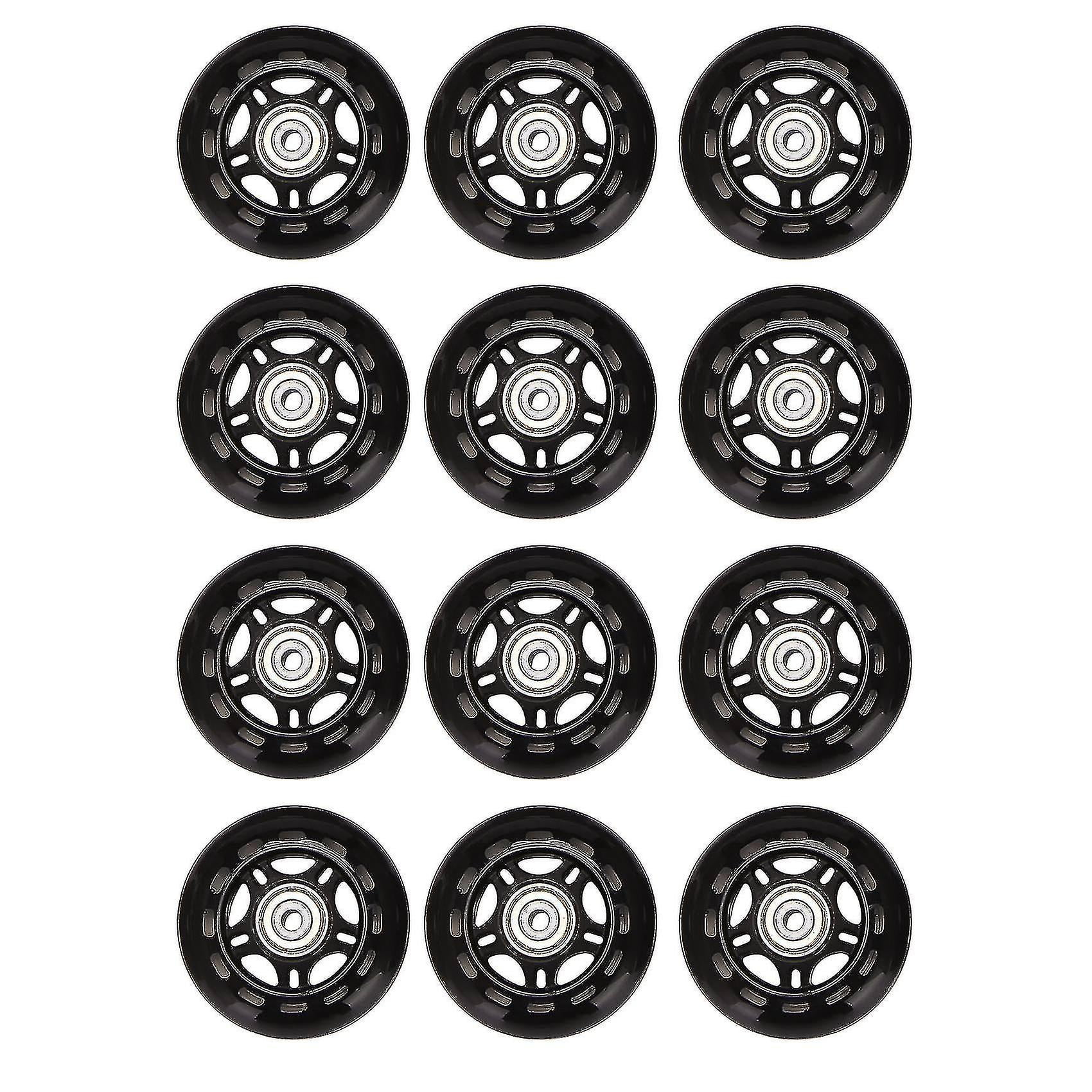 12 Pcs Inline Skate Wheels Beginner's Roller Blades Wheel 70x24mm Gseagtia