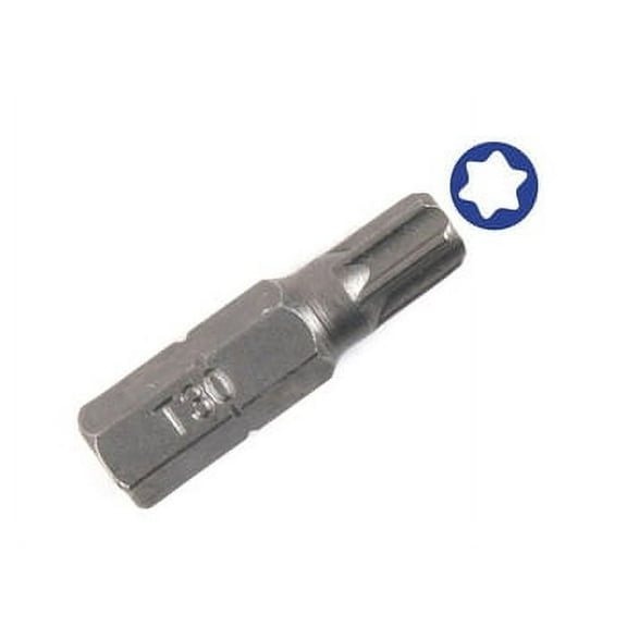 12 Pcs, Ins37165 Uncoated Torx Insert Bit With 1/4" Hex Shank, Size: T-27, Overall Length: 1"