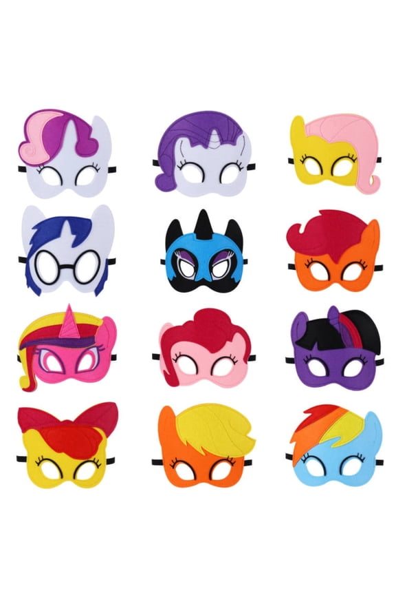 12 Pcs Inspired My Pony Felt Masks for Birthday Party Costume Cosplay