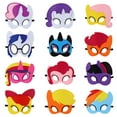 thumbnail image 1 of 12 Pcs Inspired My Little Pony Felt Masks for Birthday Party Costume Cosplay, 1 of 4
