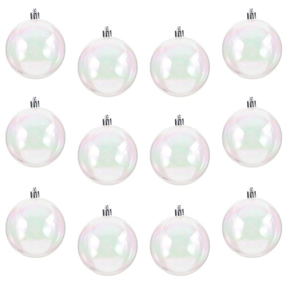 SKISUNO Christmas Ball Decorations Pearly Bubble 12Pcs 3.1In