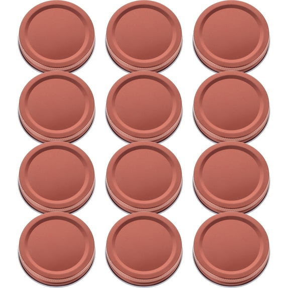 12 Pcs Jar Covers for Home Multipurpose Canning Lids Rose Gold
