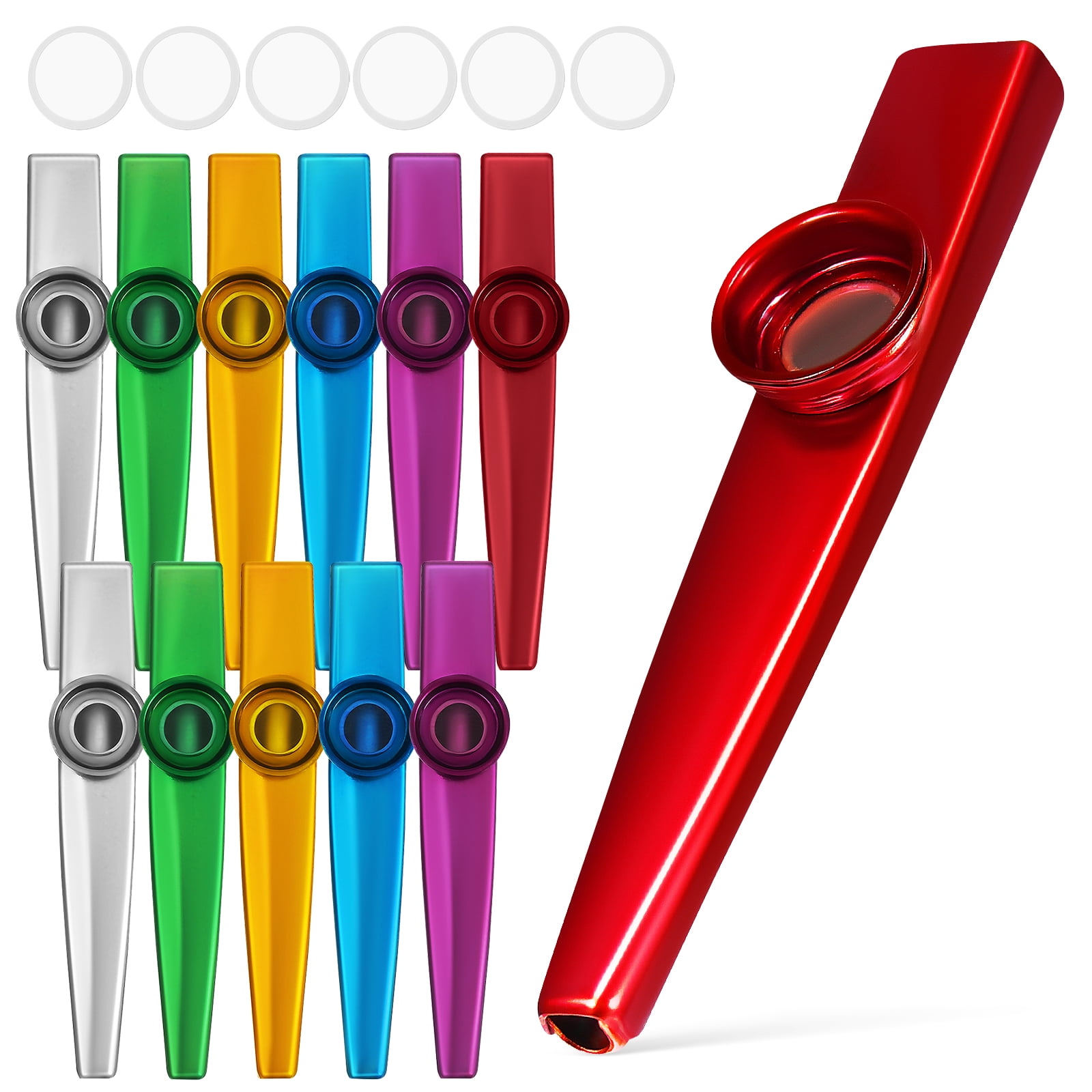 12 Pcs Kazoos Kazoo Instrument Metal Kazoos For Adults Beginner Kazoos