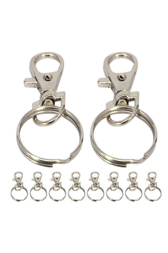 12 Pcs Key Chain Accessories Lanyards for Keys Bulk Rings Keychain Clasp Keyrings Making