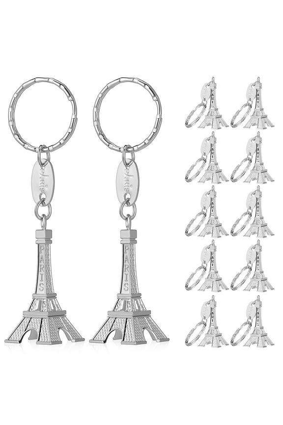 12 Pcs Key Chain Bag Charms Eiffel Tower Keychains Wallet Keychain Eiffel Tower Statue Decor