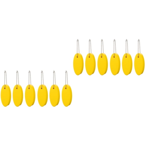 12 Pcs Key Fob Ring Floating Keychain Floats Sailing Pendant Oval