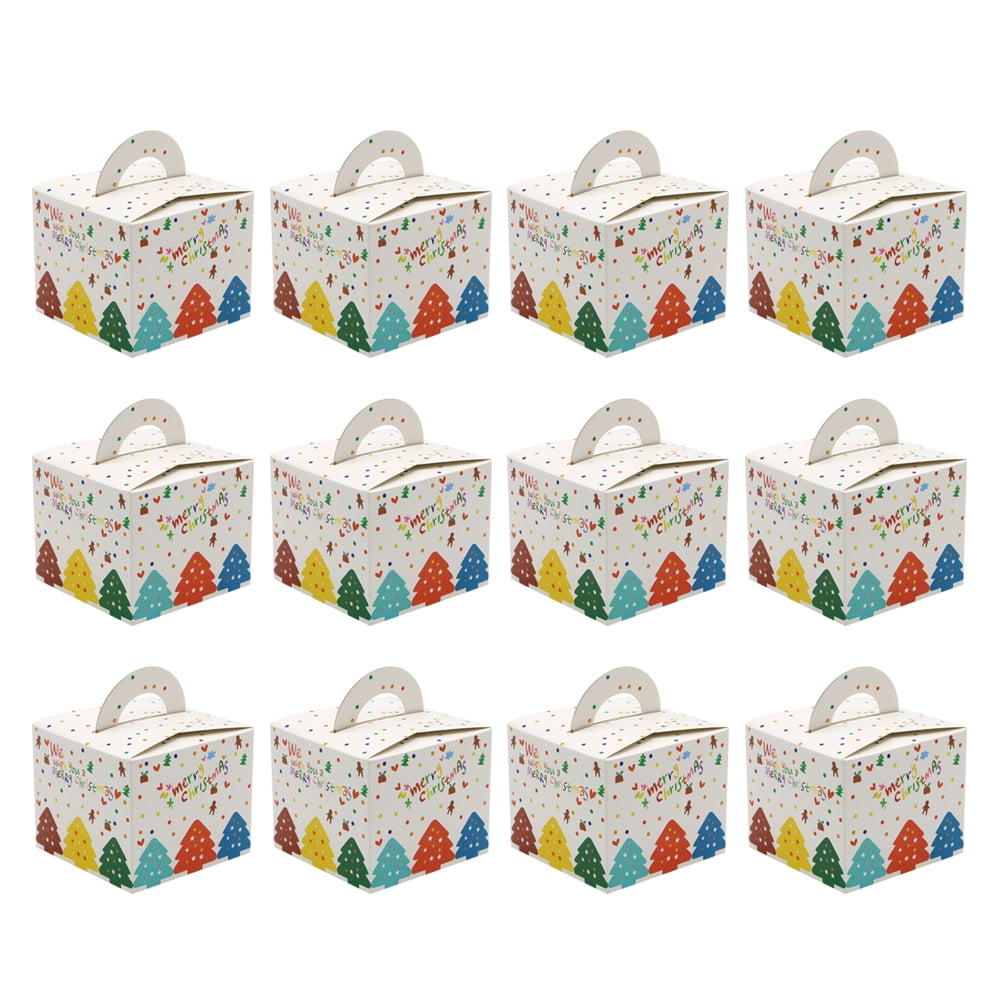 12 Pcs Kids Candy Boxes Portable Christmas Gift Containers with Handle
