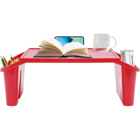 12 Pcs Kids Lap Desk Tray, 19.69 * 9.84 * 7.1in Plastic Breakfast Laptop Trays, Portable Bed Bulk Desks, Laptop Desk Snack Tray for Family