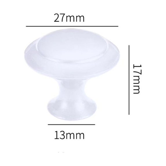 12 Pcs Kitchen Cabinet Knobs,Haomacro Round Mushroom Drawer Handles, Cabinet Hardware Round Knobs with Screws for Bathroom Cabinets Dresser Home Decor,Medium,White