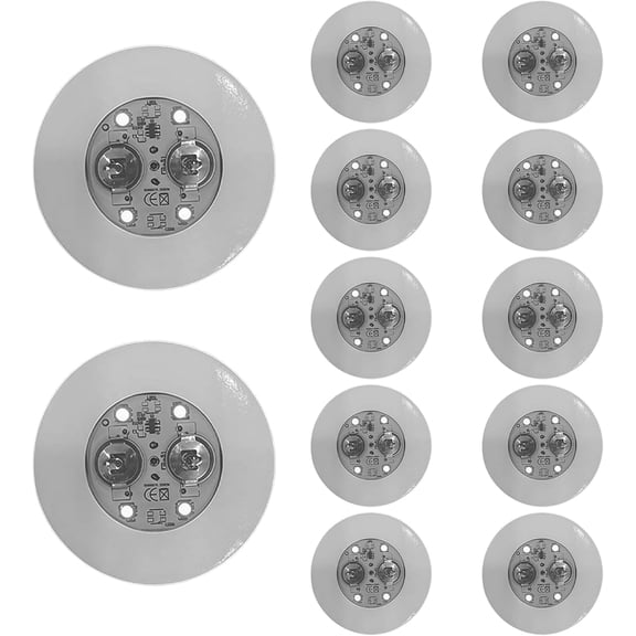 12 Pcs LED Coasters Multicolor, Light Up Coasters with 3 Modes for Drinks, Ultra-Thin Cup Sticker LED Bottle Lights Flashing Lights for Party Bar Wedding Champagne (White)