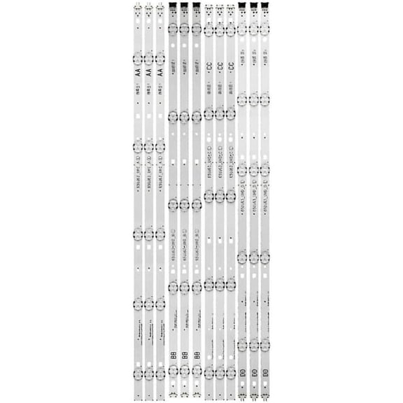 12 Pcs LED Strips Led Backlight Strips(3X A+3X B+3X C+3X D) Replacement for LG 65 TV 65UJ634V 65UJ6300 65UJ630V 65UJ5500 65UJ63_UHD_A B C D