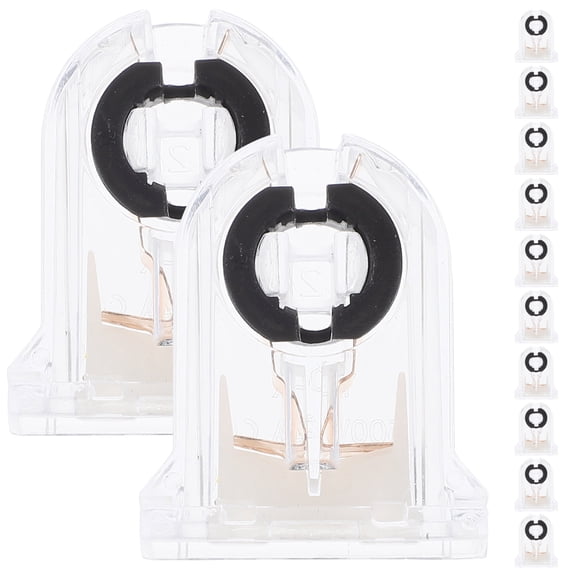 12 Pcs Lamp Holder Socket Replacement Light Base LED Tube Fluorescent Tombstones Bracket Plastic