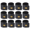thumbnail image 1 of 12 Pcs Leather Napkin Rings Rustic Table Decor Thanksgiving Black, 1 of 6