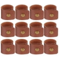 thumbnail image 1 of Uxcell 12Pcs Leather Napkin Rings Rustic Table Decor Thanksgiving Brown, 1 of 7