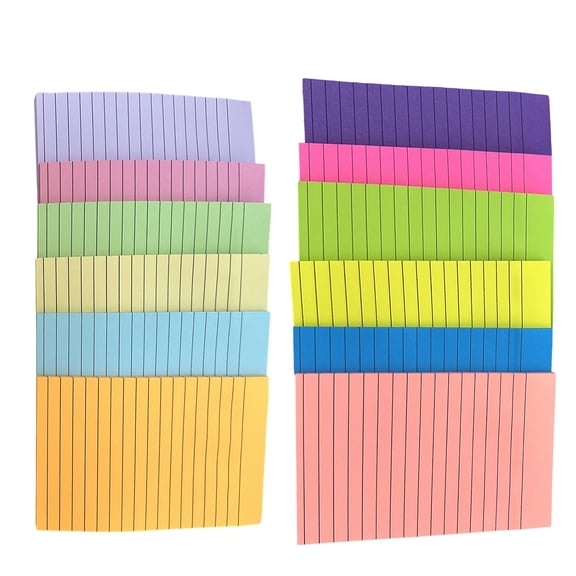 12 Pcs Lined Sticky Note Lovely Writing Pad Notepads Simple Memo Pad Easy to Write Multifunctional Note Pad Paper Pad