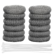 12 Pcs Lint Traps for Washing Machine Hose Stainless Steel Lint Trap Dulinkas Washer Hose Lint Traps Laundry Mesh Washer Hose Filter Rustproof Catcher with 12Pcs Nylon Cable Ties