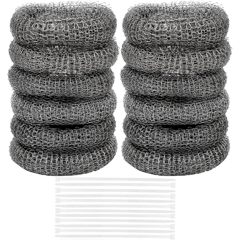 12 Pcs Lint Traps for Washing Machine Hose Stainless Steel Lint Trap Washer  Hose Lint Traps Laundry Mesh Washer Hose Filter Rustproof Catcher with  12Pcs Nylon Cable Ties 