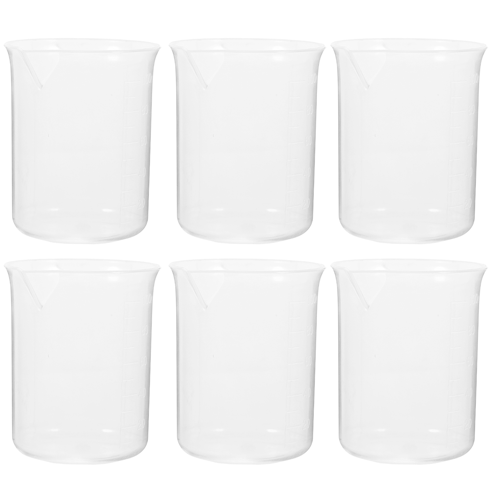 12 Pcs Liquid Container With Graduations Measuring Beaker Cups Glass
