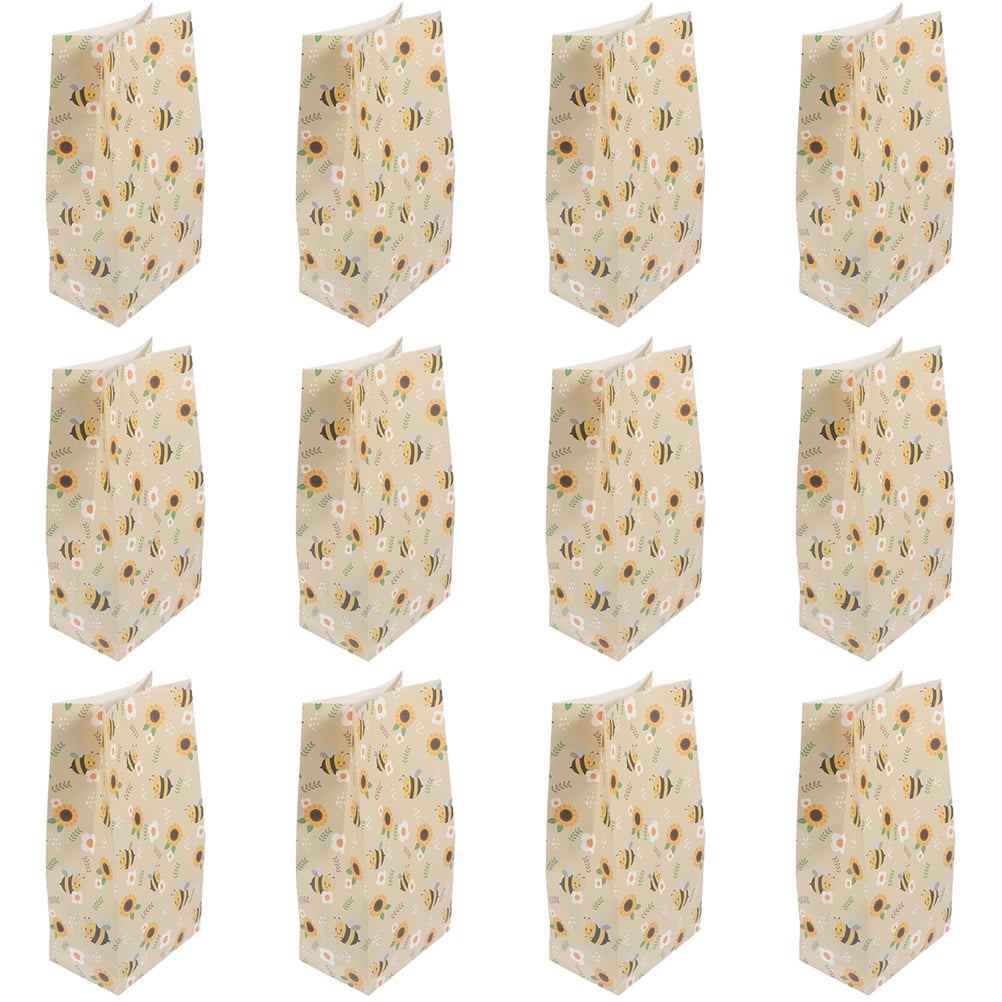 12 Pcs Lunch Bag Candy Bags Reusable Christmas Gift Bee Treat Cookie