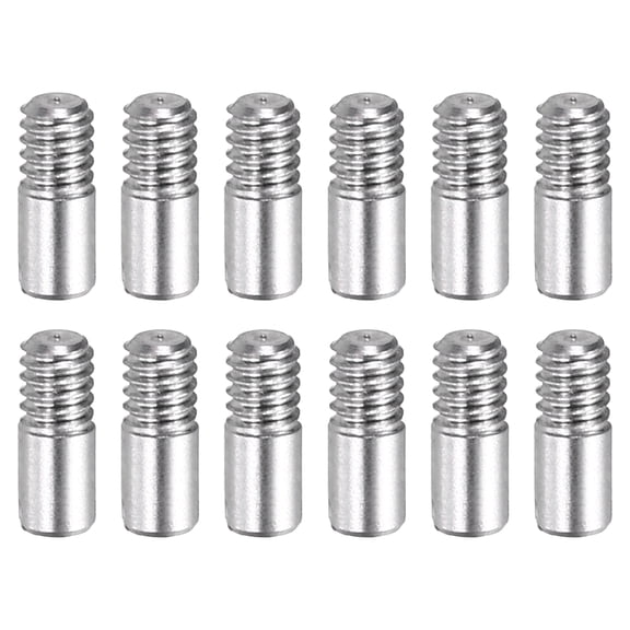 12 Pcs M2 x 5mm Slotted Cylindrical Pins, 304 Stainless Steel External Thread Locating Parallel Pins