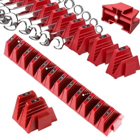 12 Pcs Magnetic Wrench Organizer, Modular Tool Box Drawer Holder, for SAE & Metric Wrenches, Toolbox Organization for Mechanics