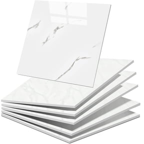 12 Pcs Marble Backsplash Tiles,Bexikou 11.8" x 11.8" Waterproof Washroom Wall Panels,Self Adhesive Marble Tile for Wall,Heat-Resistant Wall Sticker for Kitchen,Living Rooms,TV Walls