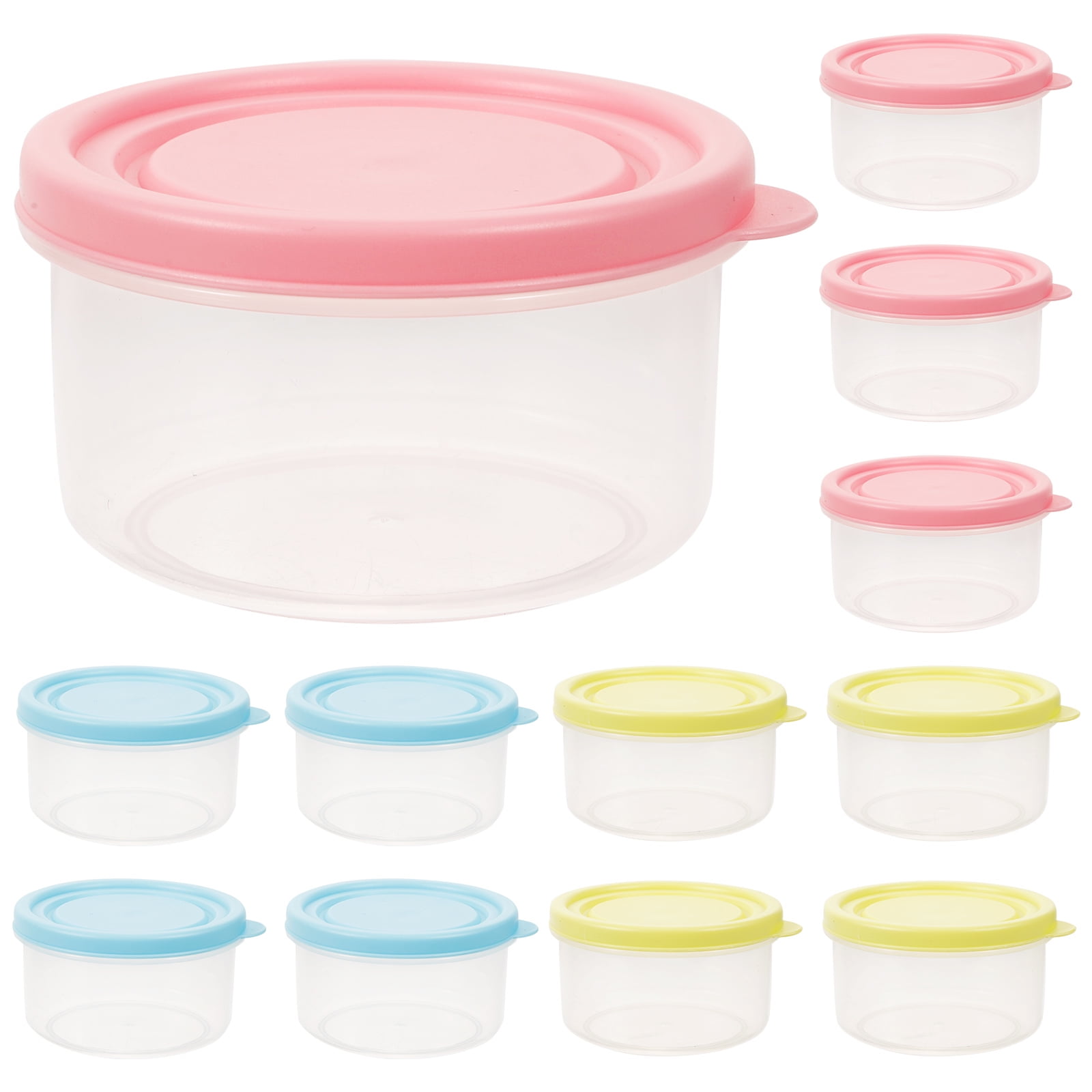 12 Pcs Meal Prep Jars Fruit Container Sealed Can Refrigerated Box ...