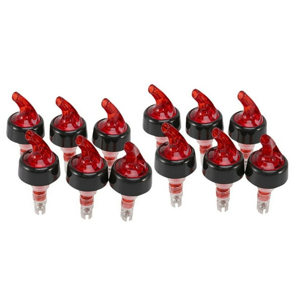 12 Pcs Measure Liquor Pourer,Plastic Measured Liquor Pourer Measuring Chamber Pourer pour Spout Stopper for Liquor Wine