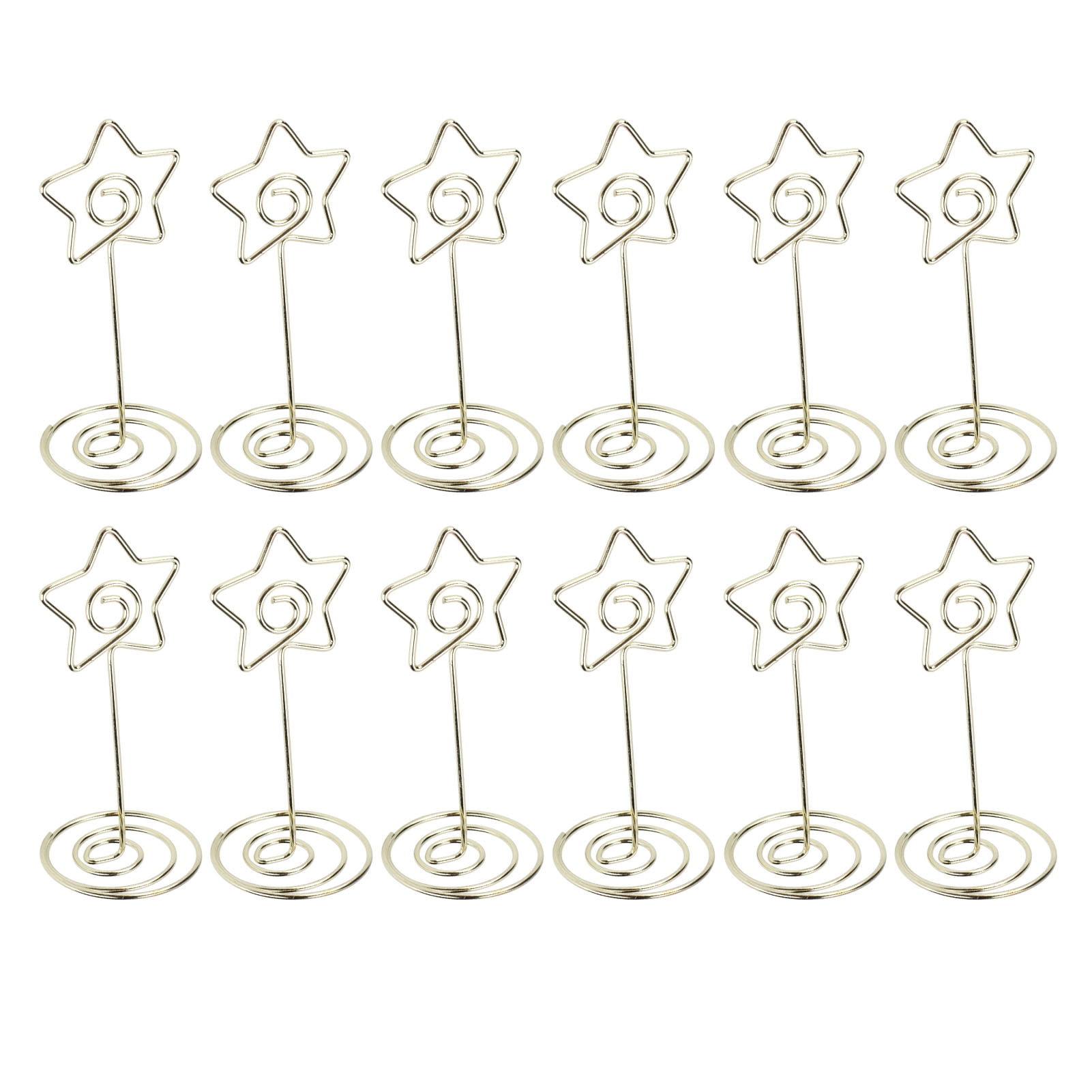 12 Pcs Memo Folder Golden Star Desktop Round Note Holder Folder Wedding