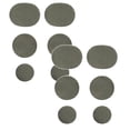 thumbnail image 1 of 12 Pcs Mesh Shoes Hole Repair Sticker Self-Adhesive Athletic Shoe Repair Patches, Mesh Fabric Patch Kit Quick Repair Shoes Tool Repair Stickers 3 Size for Home Sneaker Face & Lining Repair, Gray B, 1 of 9